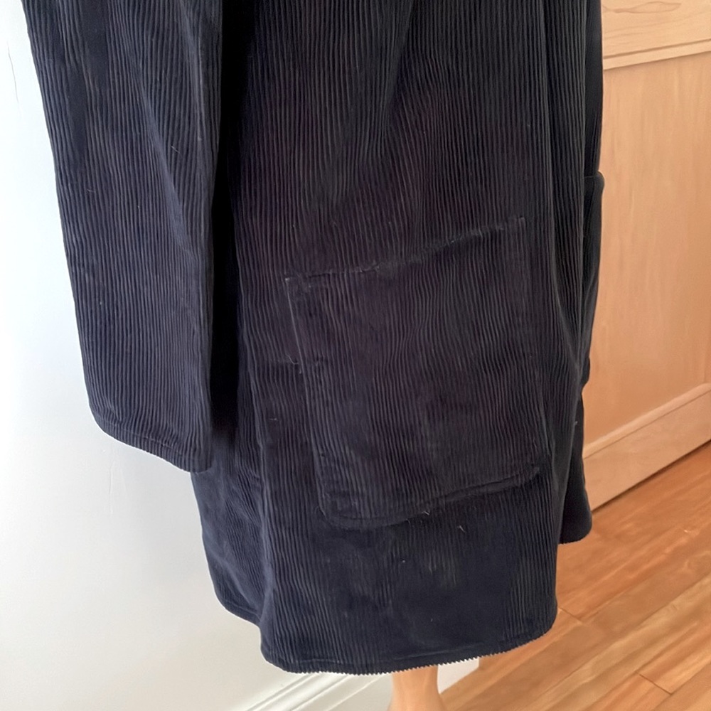 NWOT COS Navy Corduroy Long Sleeve Shift Mod Mini Dress, Size 8 - Picture 9 of 16